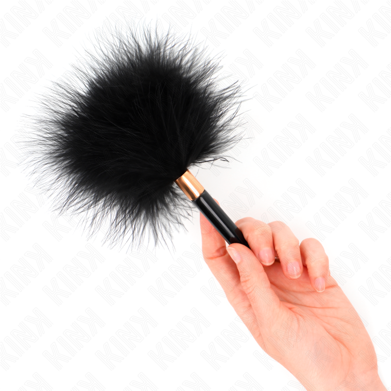 KINK - PIUME TICKLE IN METALLO NERO ORO 18 CM
