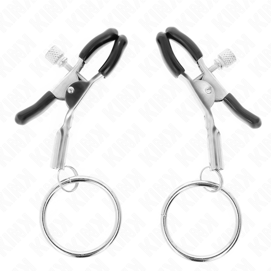 KINK - MORSETTI PER CAPEZZOLI DA 6 CM CON ANELLO