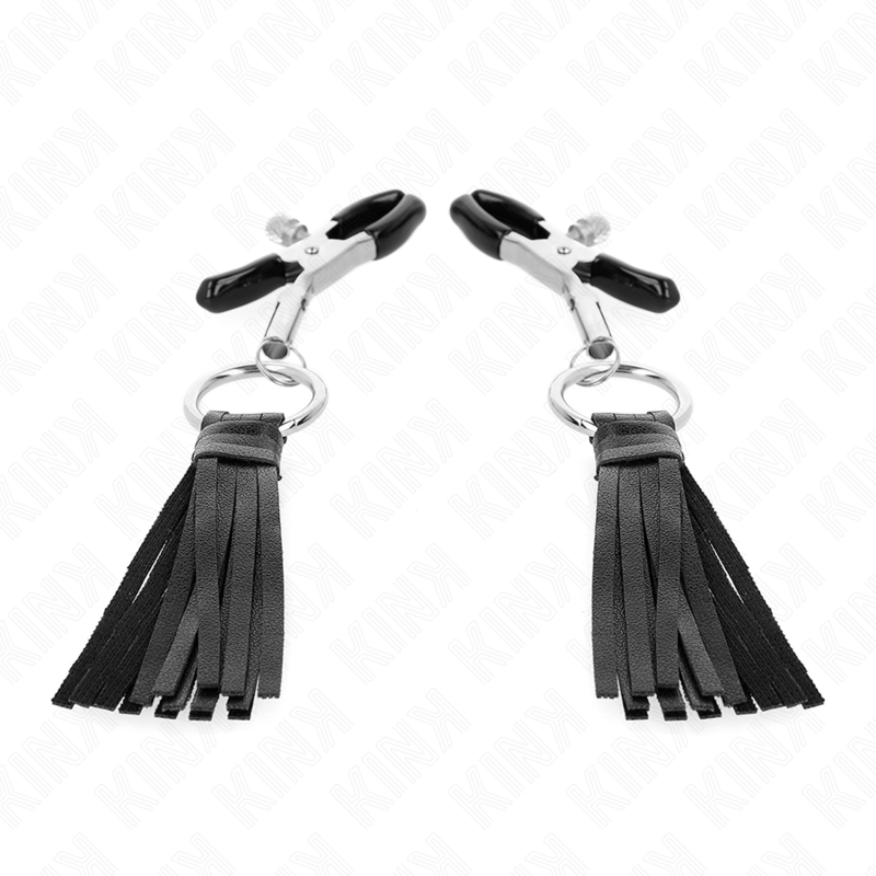 KINK - MORSETTI PER CAPEZZOLI CON NAPPINE IN SIMILPELLE DA 6 CM