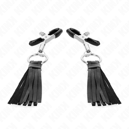 KINK - MORSETTI PER CAPEZZOLI CON NAPPINE IN SIMILPELLE DA 6 CM