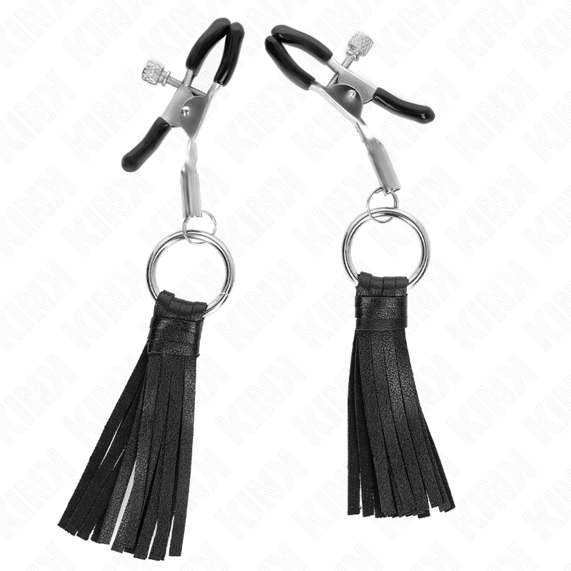 KINK - MORSETTI PER CAPEZZOLI CON NAPPINE IN SIMILPELLE DA 6 CM