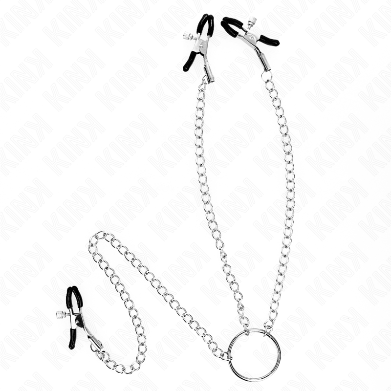 KINK - MORSETTI PER CAPEZZOLI E CLITORIDE CON CATENA 30 CM MODELLO 2