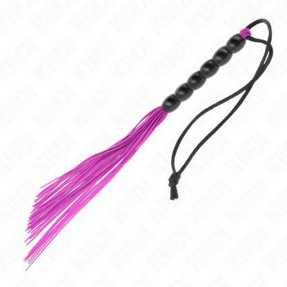 KINK - MINI FRUSTA IN SILICONE CON IMPUGNATURA 6 PALLINE VIOLA 26 CM