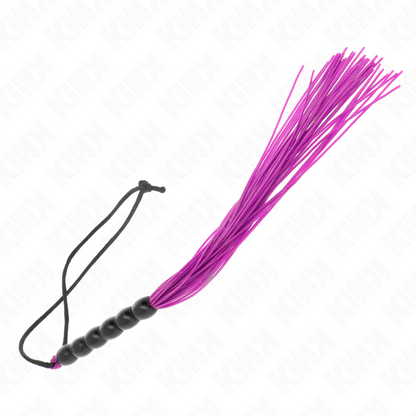 KINK - MINI FRUSTA IN SILICONE CON IMPUGNATURA 6 PALLINE VIOLA 26 CM