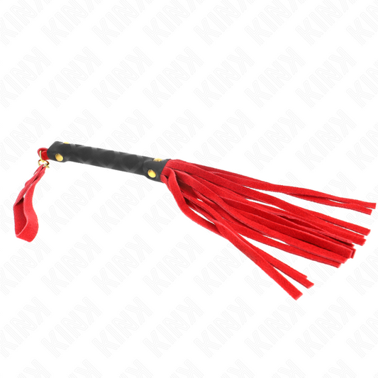 KINK - MINI FRUSTA IN PELLE SCAMOSCIATA ROSSA DA 30 CM