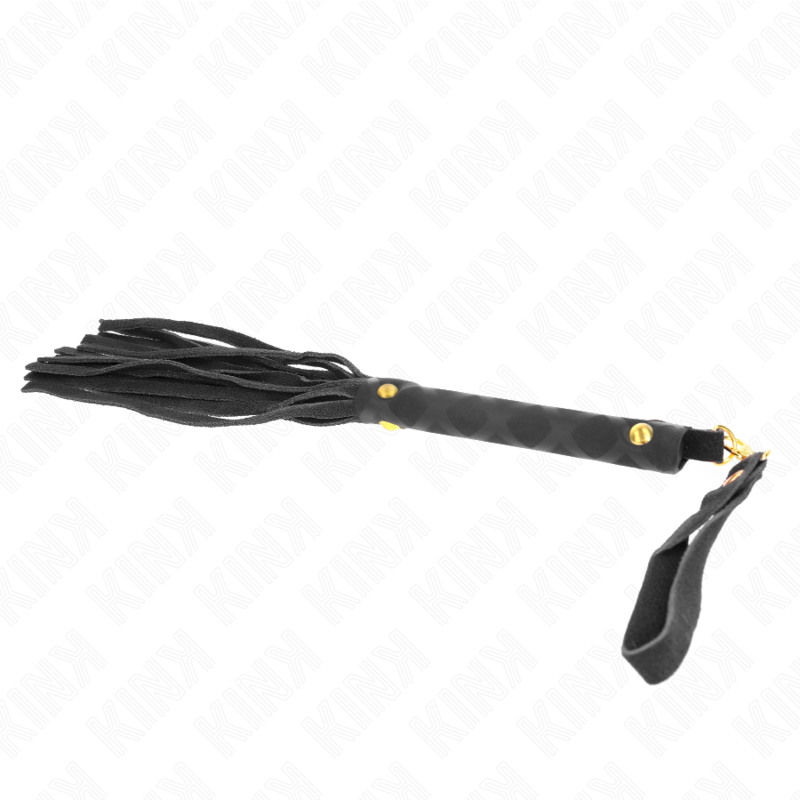 KINK - MINI FRUSTA IN PELLE SCAMOSCIATA NERA DA 30 CM