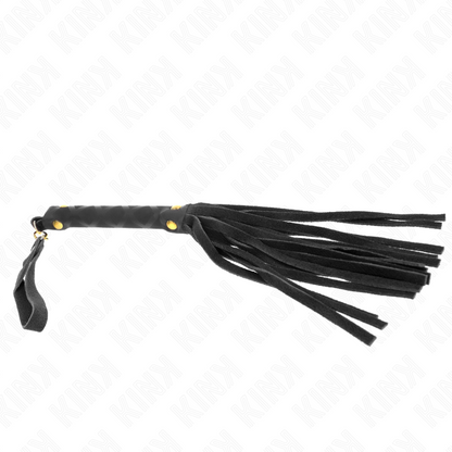 KINK - MINI FRUSTA IN PELLE SCAMOSCIATA NERA DA 30 CM