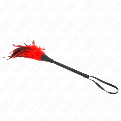 KINK - CORNO DELLA CAMERIERA ROSSA PIUME DI POLLO 36 CM