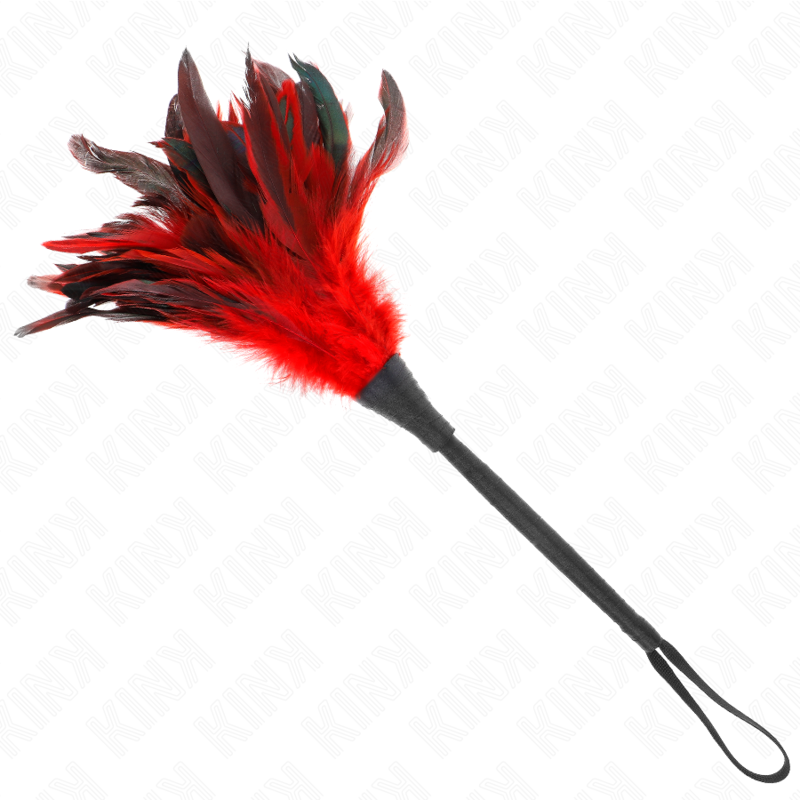 KINK - CORNO DELLA CAMERIERA ROSSA PIUME DI POLLO 36 CM