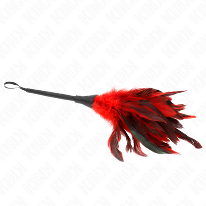 KINK - CORNO DELLA CAMERIERA ROSSA PIUME DI POLLO 36 CM