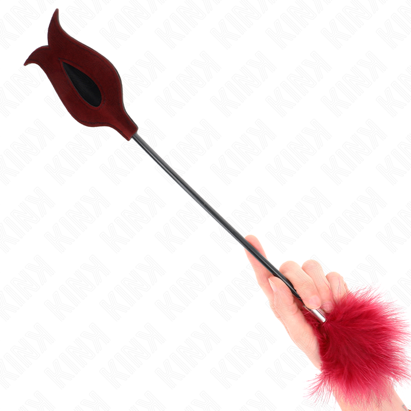 KINK - PIUME DA SOLLETICO CON PAGAIA A FORMA DI ROSA 38 CM