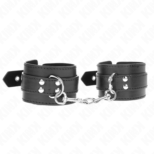 KINK - BRACCIALETTI NERI CON BORCHIE 35 X 6 CM