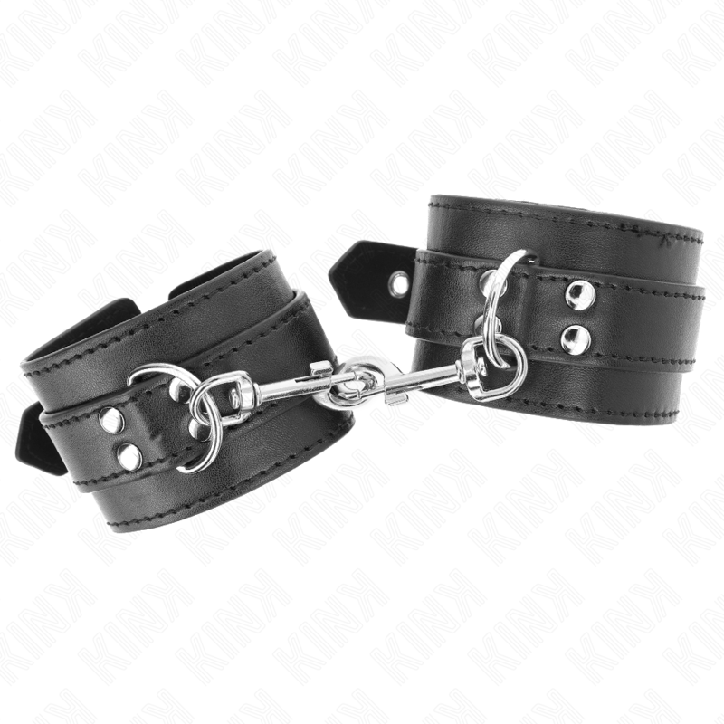 KINK - BRACCIALETTI NERI CON BORCHIE 35 X 6 CM
