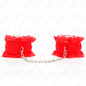 KINK - BRACCIALETTI ELASTICI IN PIZZO ROSSO
