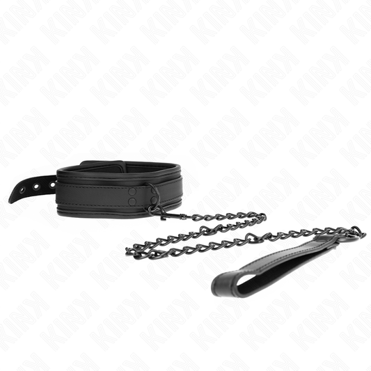 KINK - COLLO CON GUINZAGLIO 78 CM NEOPRENE BONDAGE MODELLO 1 REGOLABILE 37,5 X 49,5 CM