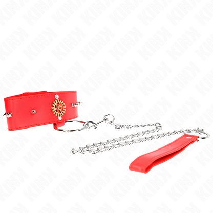 KINK - GUINZAGLIO A FORMA DI DIAMANTE ROSSO 65 CM REGOLABILE 35-51 CM X 7 CM