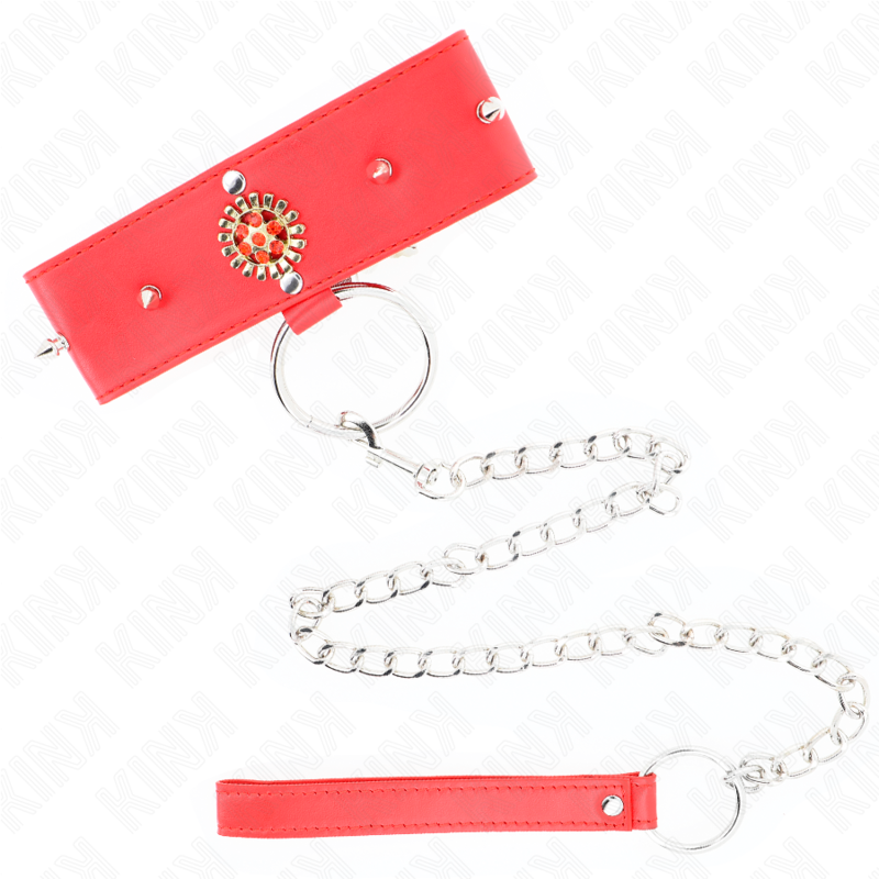 KINK - GUINZAGLIO A FORMA DI DIAMANTE ROSSO 65 CM REGOLABILE 35-51 CM X 7 CM