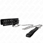 KINK - GUINZAGLIO CON BORCHIE ARGENTO 65 CM MODELLO 1 REGOLABILE 36-43 CM X 5 CM