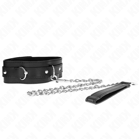 KINK - COLLANA CON CINGHIA 65 CM NERO 54 X 4,5 CM
