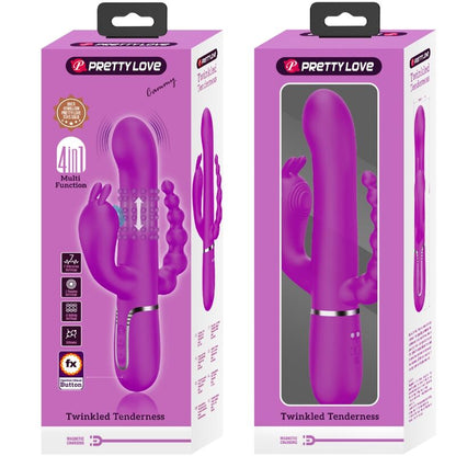 PRETTY LOVE - CAMMY VIBRATORE TRIPLO MULTIFUNZIONALE 4 IN 1 ROSA