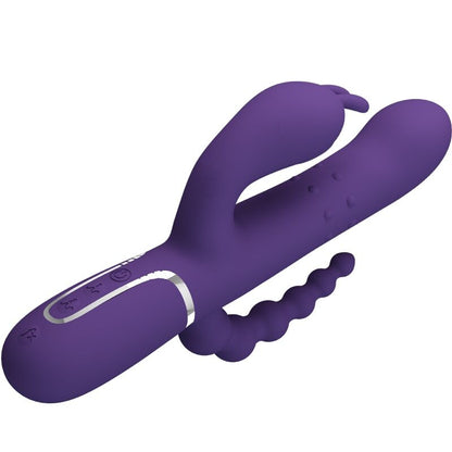 PRETTY LOVE - CAMMY VIBRATORE TRIPLO MULTIFUNZIONALE 4 IN 1 VIOLA