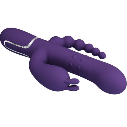 PRETTY LOVE - CAMMY VIBRATORE TRIPLO MULTIFUNZIONALE 4 IN 1 VIOLA