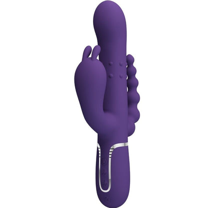 PRETTY LOVE - CAMMY VIBRATORE TRIPLO MULTIFUNZIONALE 4 IN 1 VIOLA