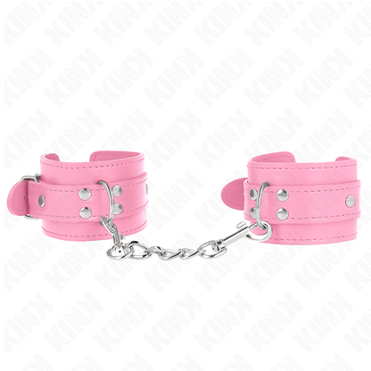 KINK - BRACCIALETTI REGOLABILI SEMPLICI ROSA 20-23 CM X 5,5 CM