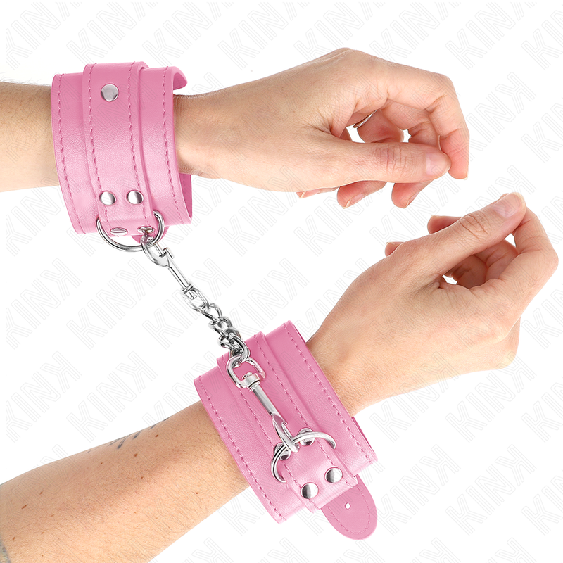 KINK - BRACCIALETTI REGOLABILI SEMPLICI ROSA 20-23 CM X 5,5 CM