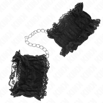 KINK - BRACCIALETTI ELASTICI IN PIZZO NERO