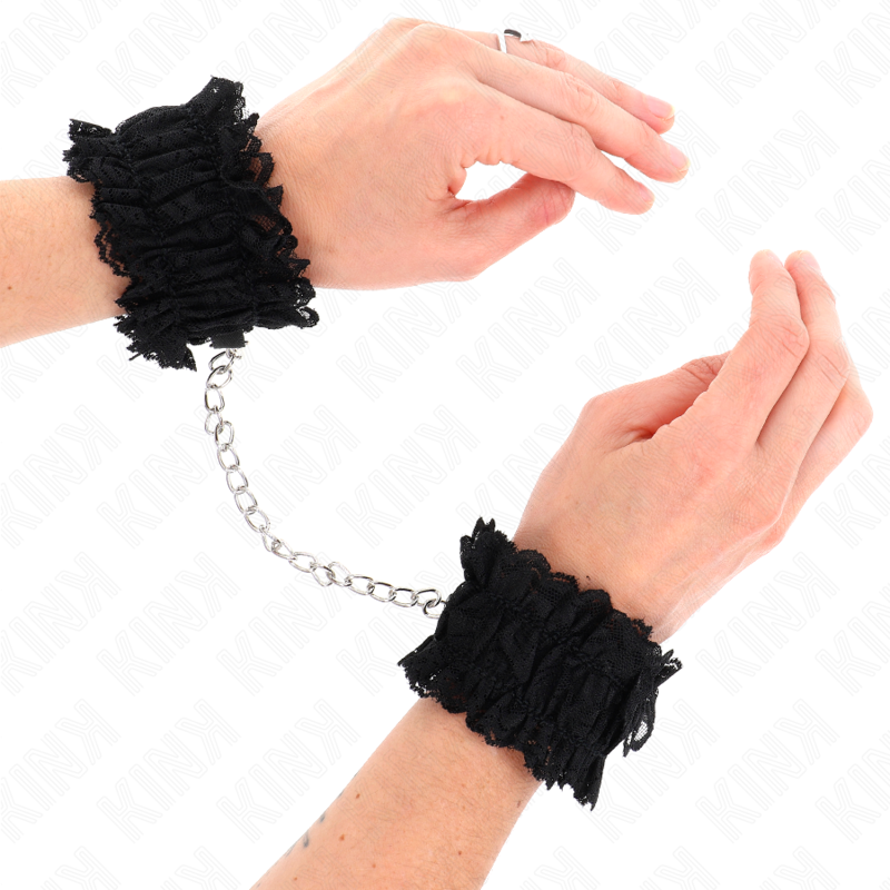 KINK - BRACCIALETTI ELASTICI IN PIZZO NERO