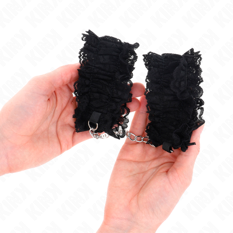 KINK - BRACCIALETTI ELASTICI IN PIZZO NERO