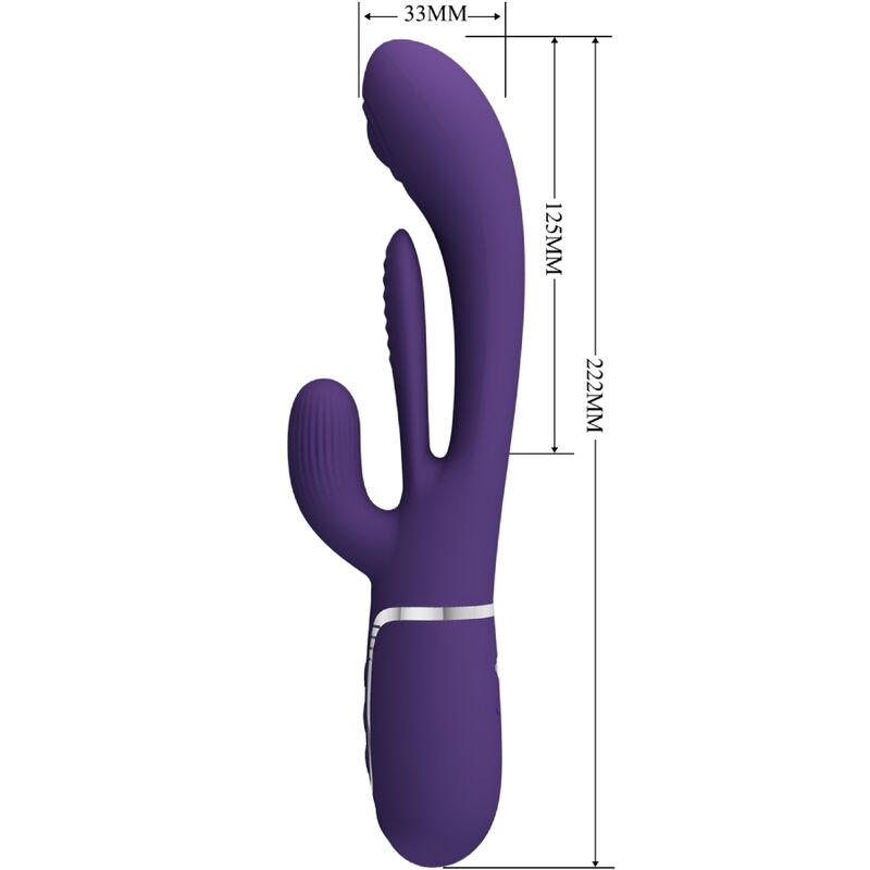 PRETTY LOVE - SHANIA VIBRATORE CONIGLIO MULTIFUNZIONE TRIPLO VIOLA