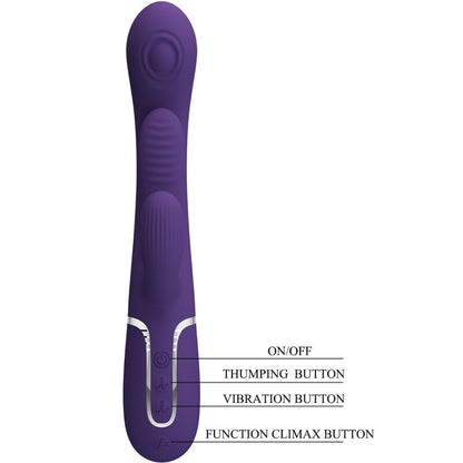 PRETTY LOVE - SHANIA VIBRATORE CONIGLIO MULTIFUNZIONE TRIPLO VIOLA