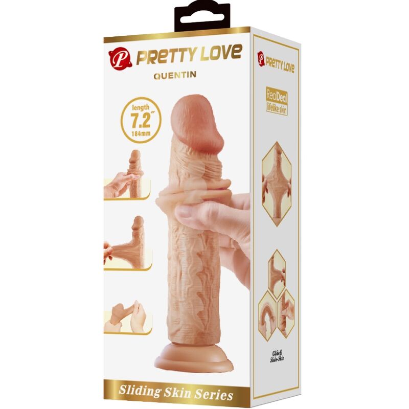 PRETTY LOVE - QUENTIN DILDO REALISTICO 18 CM NATURALE