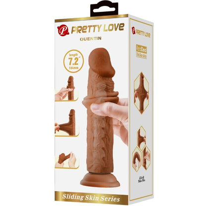 PRETTY LOVE - QUENTIN DILDO REALISTICO 18 CM MULATO