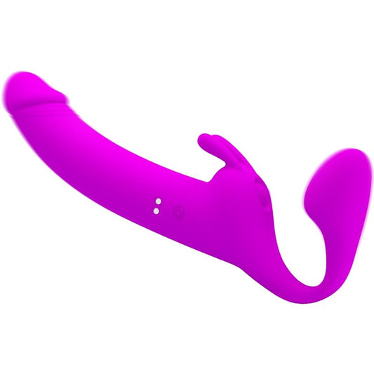 PRETTY LOVE - DILDO ZANINI STRAP-ON SENZA IMBRACATURA 10 VIBRAZIONI VIOLA