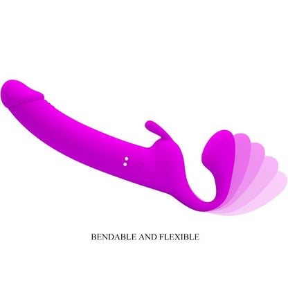 PRETTY LOVE - DILDO ZANINI STRAP-ON SENZA IMBRACATURA 10 VIBRAZIONI VIOLA