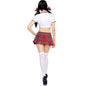 LEG AVENUE - DISFRAZ MISS COLEGIALA CLÁSICO ROJO/BLANCO S/M