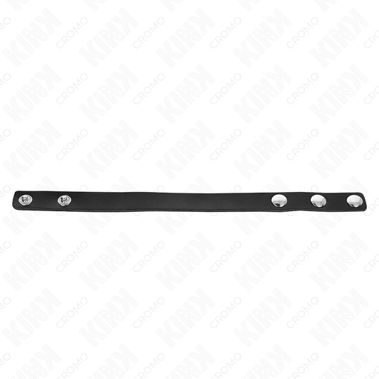 KINK - ANELLO PER IL PENE IN PELLE CON CHIUSURA A SCATTO 21,5 X 1,5 CM