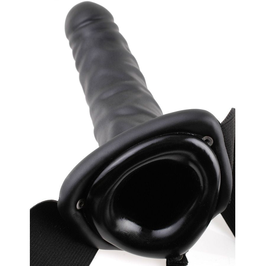 SERIE FETISH FANTASY - IMBRACATURA VIBRANTE CAVO 19 CM NERA