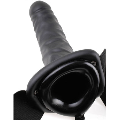 SERIE FETISH FANTASY - IMBRACATURA VIBRANTE CAVO 19 CM NERA