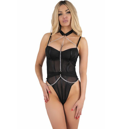 LIVCO CORSETTI FASHION - RUBIKA LC XG079 BODY CON GARGANTILLA NEGRO XL