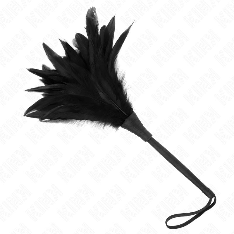 KINK - PIUME DI POLLO PER IL SOLLETICO A FORMA DI CORNO DI DOMESTICA NERA 36 CM