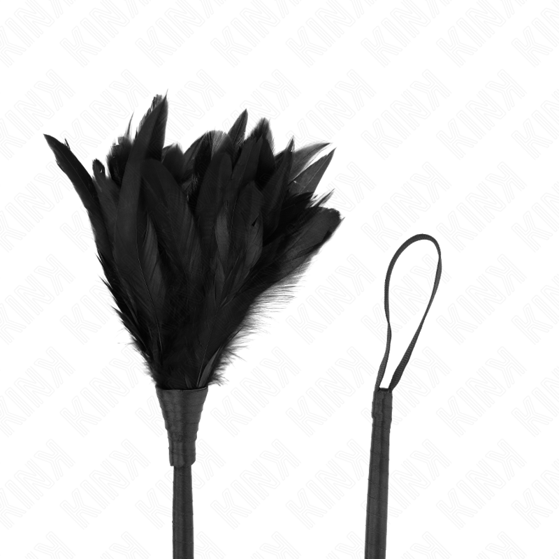KINK - PIUME DI POLLO PER IL SOLLETICO A FORMA DI CORNO DI DOMESTICA NERA 36 CM