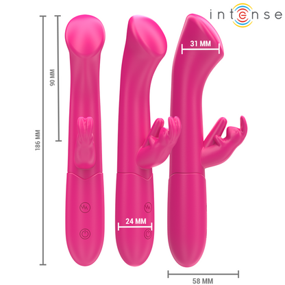 INTENSE - VIBRATORE CONIGLIO JULIETA 18,6 CM 10 VIBRAZIONI ROSA