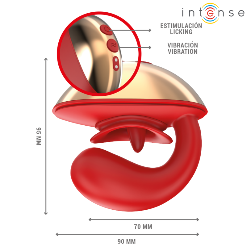 INTENSE - MARIAH VIBRATORE E STIMOLATORE A FORMA DI U 10 VIBRAZIONI ROSSO