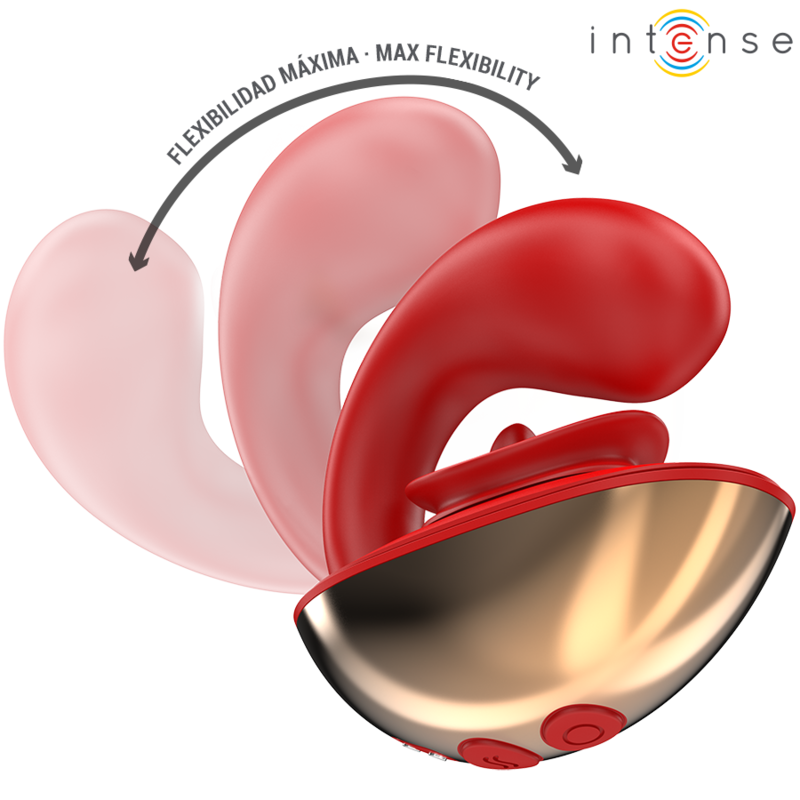 INTENSE - MARIAH VIBRATORE E STIMOLATORE A FORMA DI U 10 VIBRAZIONI ROSSO