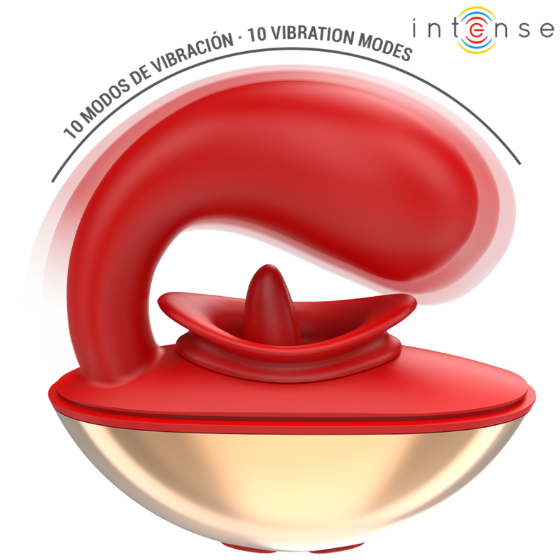 INTENSE - MARIAH VIBRATORE E STIMOLATORE A FORMA DI U 10 VIBRAZIONI ROSSO