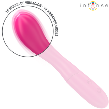 INTENSE - VIBRATORE LISETTE 19 CM FLESSIBILE 10 VIBRAZIONI ROSA